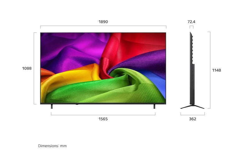 LG Nano AI NU70 50NU700BPUC 50" 4K UHD Smart TV with α7 AI Processor 4K Gen9 & HDR10 Pro - Factory Refurbished