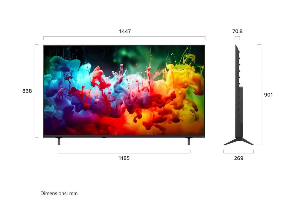 LG QNED AI Mini LED QNED75B 65QNED75BUA 65" 4K UHD Smart TV - Factory Refurbished