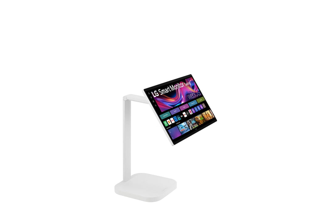 LG 32U889SA-W 31.5" 4K UHD IPS Touchscreen Smart Monitor Swing with Rolling Stand - Factory Refurbished