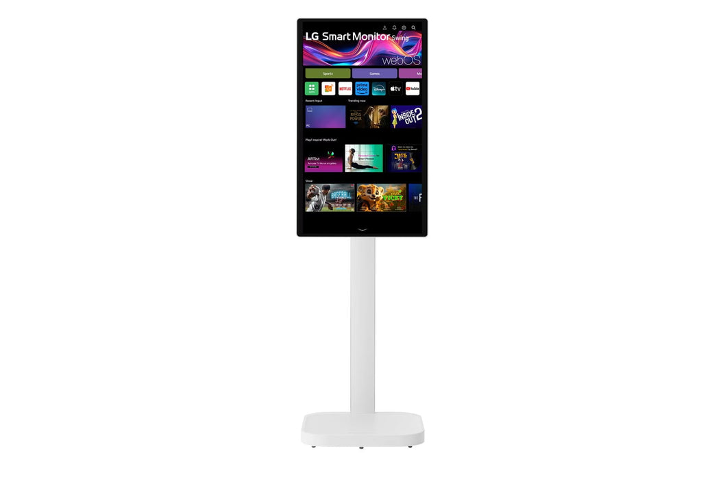 LG 32U889SA-W 31.5" 4K UHD IPS Touchscreen Smart Monitor Swing with Rolling Stand - Factory Refurbished