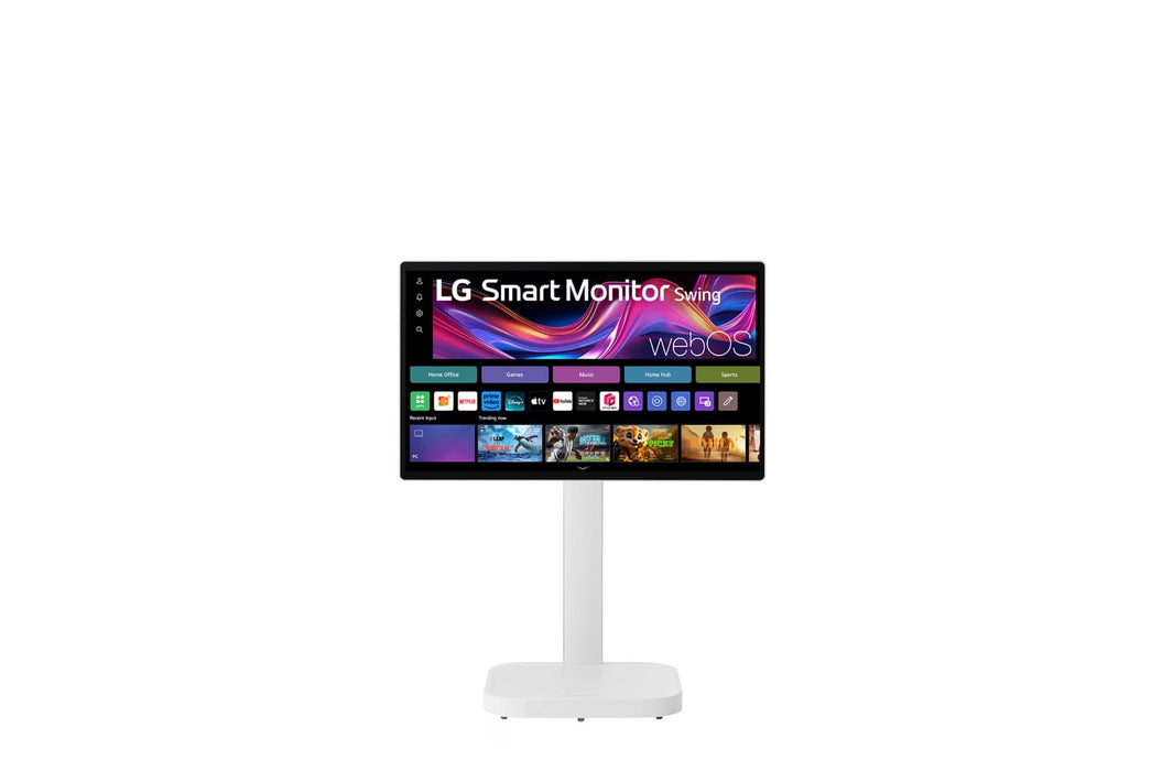 LG 32U889SA-W 31.5" 4K UHD IPS Touchscreen Smart Monitor Swing with Rolling Stand - Factory Refurbished