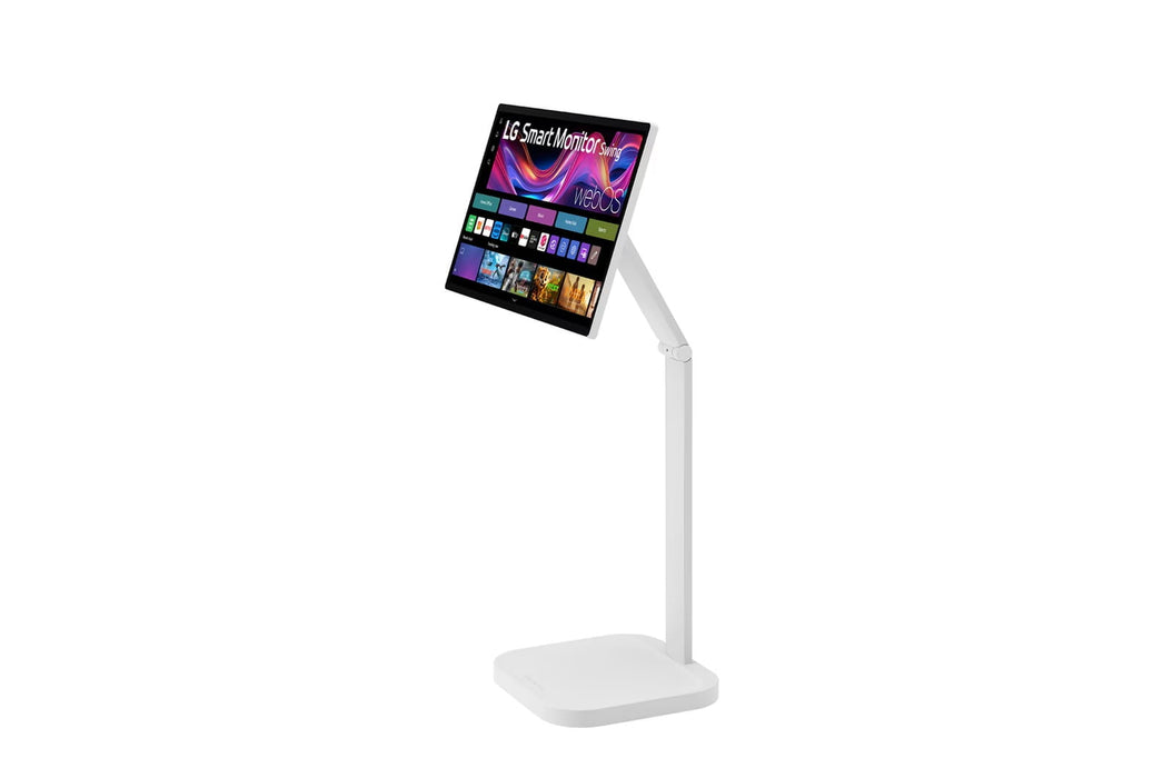 LG 32U889SA-W 31.5" 4K UHD IPS Touchscreen Smart Monitor Swing with Rolling Stand - Factory Refurbished