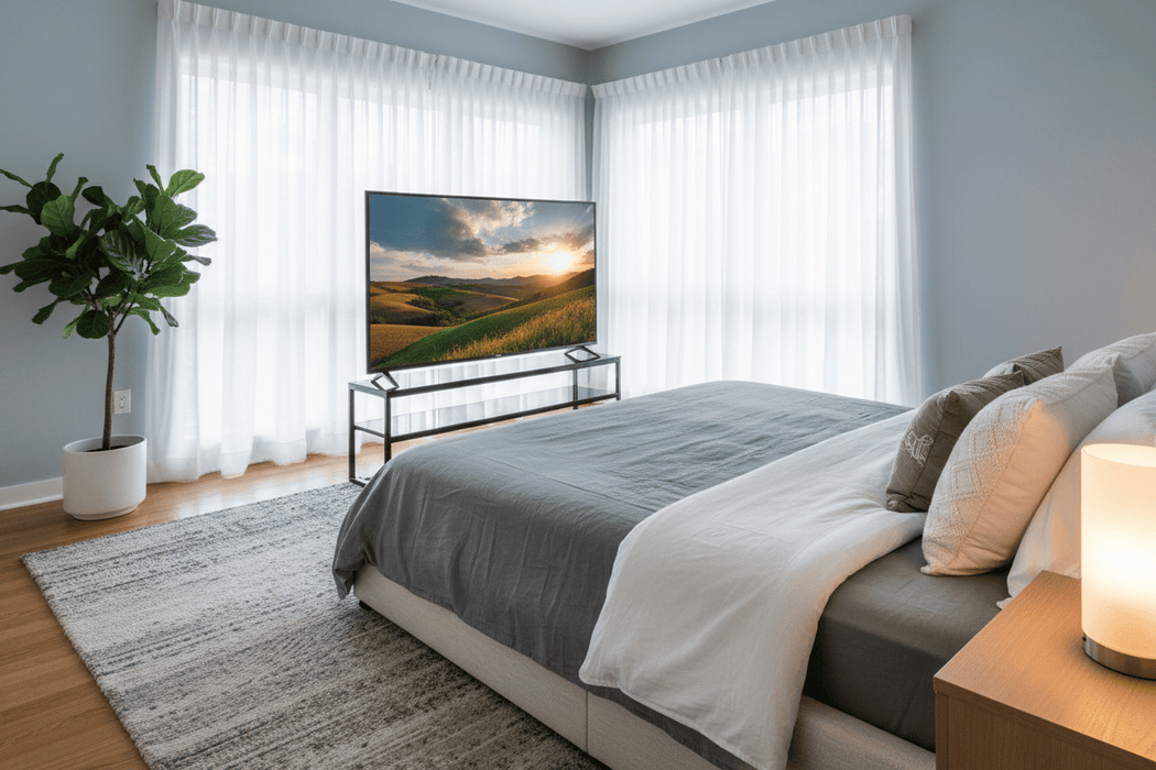 LG 55NANO80AUA in the bedroom