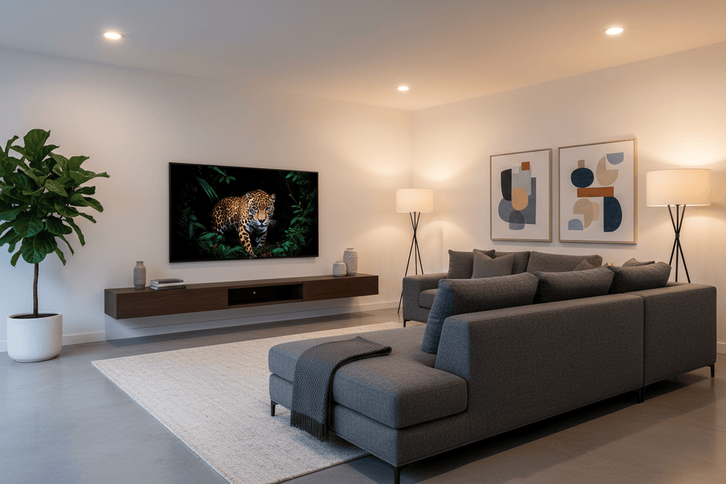 LG OLED42C5PUA 42" 4K UHD HDR OLED Evo AI Smart TV- 2025 in family room