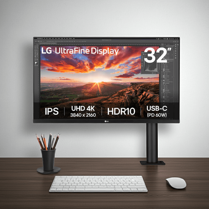 LG 32UN880K-B 31.5" UHD 4K Ergo IPS Monitor with USB-C