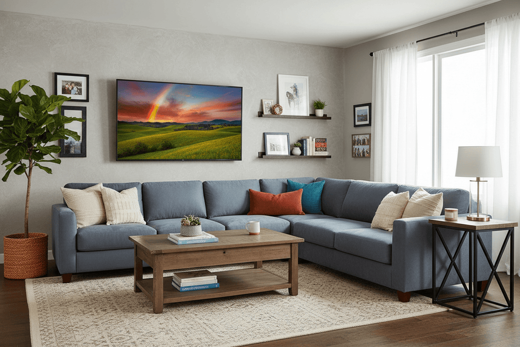 Samsung QN65Q8FAAFXZC in family room