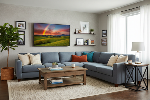 Samsung QN65Q8FAAFXZC in family room