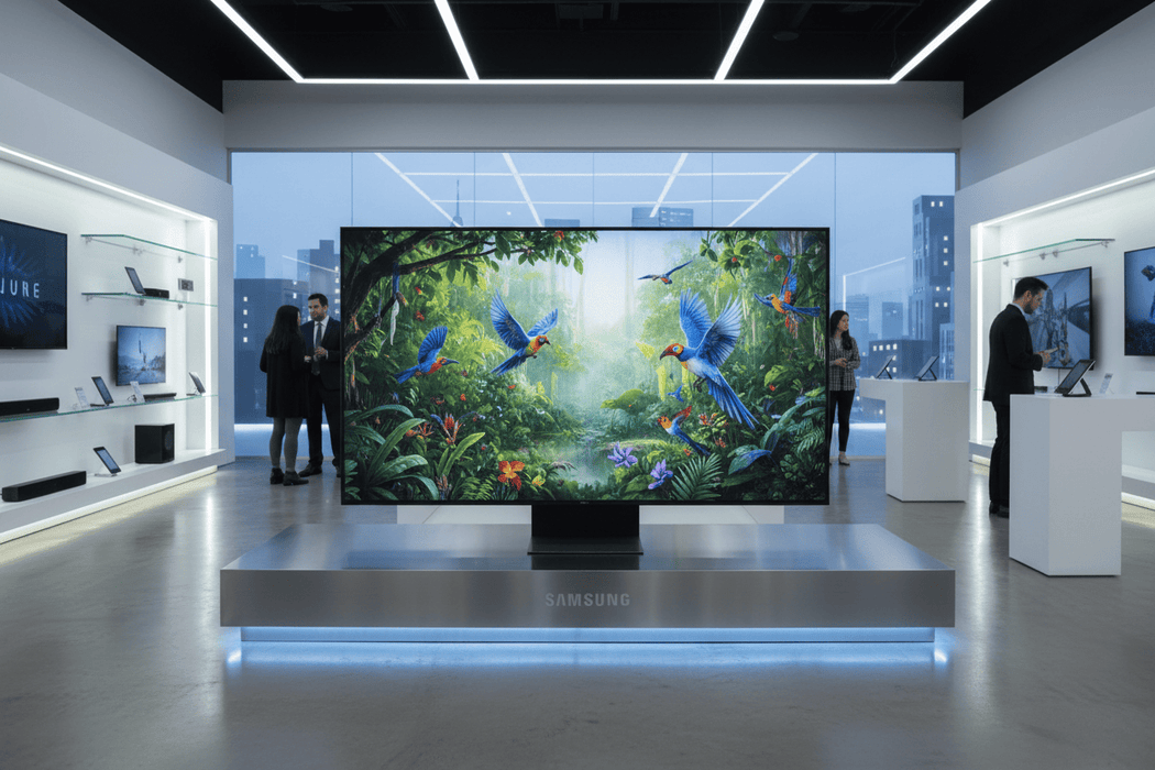 Samsung UN70U7900FFXZC in the showroom