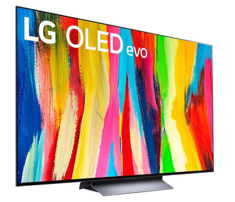 LG OLED77C2PUA 77" 4K UHD HDR OLED webOS Evo ThinQ AI Smart TV - Dark Titan Silver