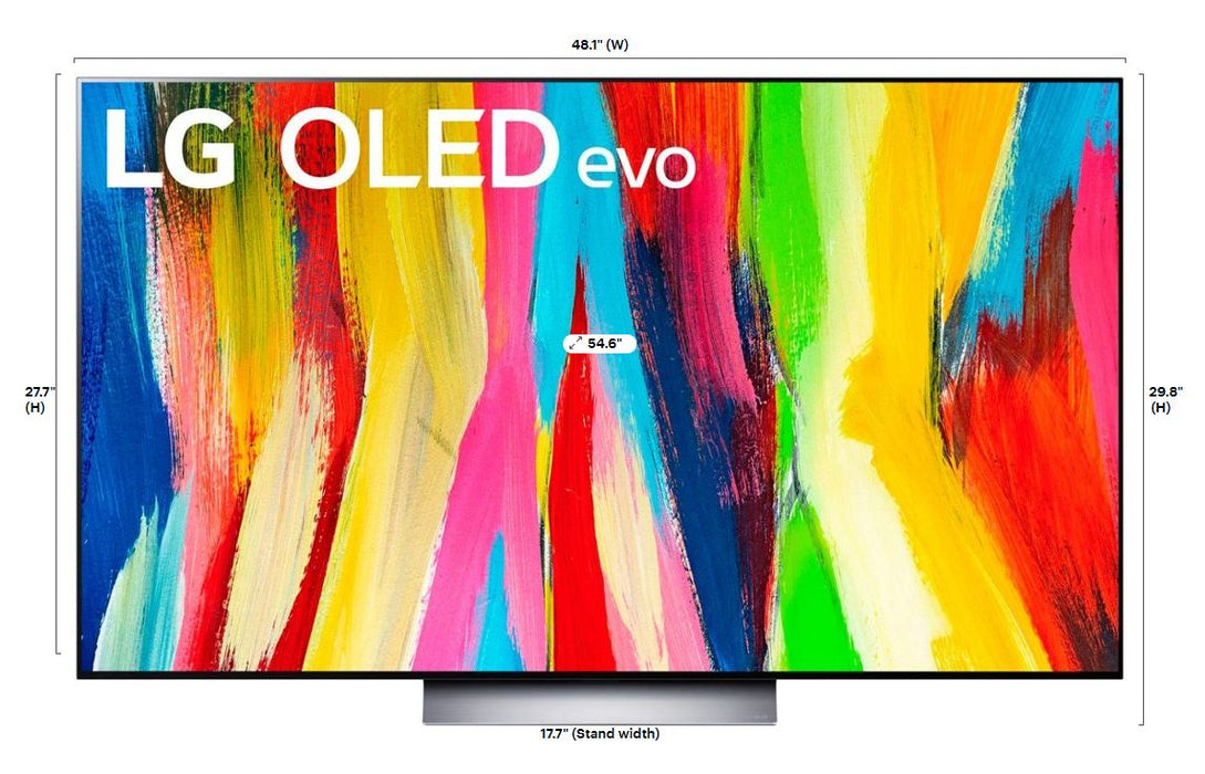 LG OLED77C2PUA 77" 4K UHD HDR OLED webOS Evo ThinQ AI Smart TV - Dark Titan Silver