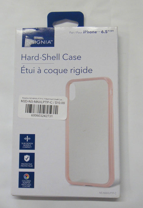 Insignia NS-MAXLPTP-C Fitted Hard Shell Case for iPhone XS Max - Clear/Pink (New Other)