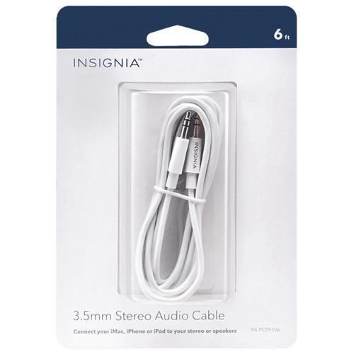 Insignia Audio/Video Accessories Insignia NS-PO35506-C 1.8m (6 ft.) 3.5mm Audio Cable (Open Box)