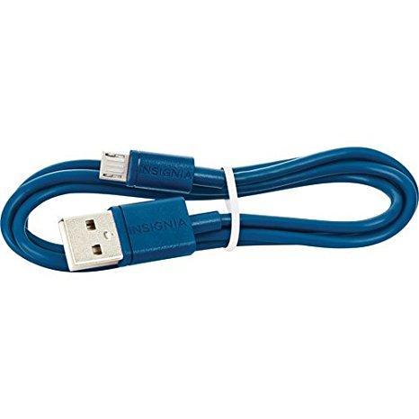 Insignia Cables/Connectors Insignia NS-MC5-C 0.91m (3 ft.) micro USB Cable - Blue (Open Box)
