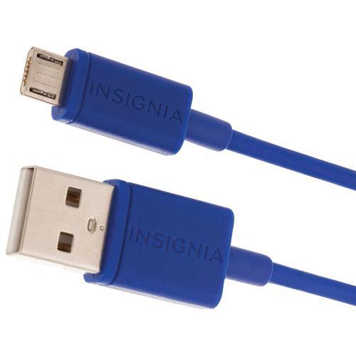 Insignia Cables/Connectors Insignia NS-MMC-10C 0.91m (3 ft.) Micro USB Cable –Blue (Open Box)