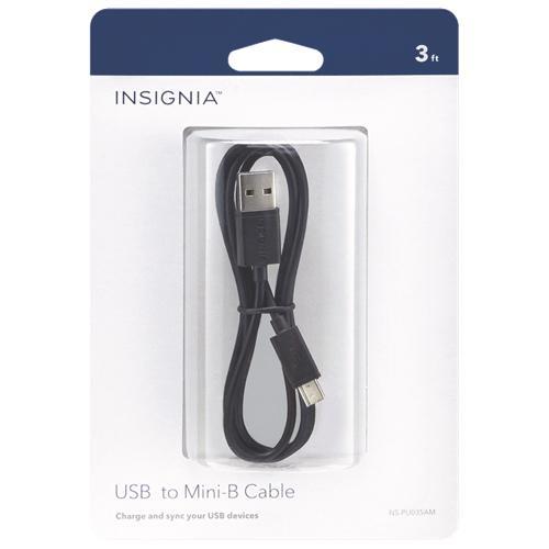 Insignia Cables/Connectors Insignia NS-PU035AM-C (3 ft.) USB 2.0 To Mini-B Cable (Open Box)