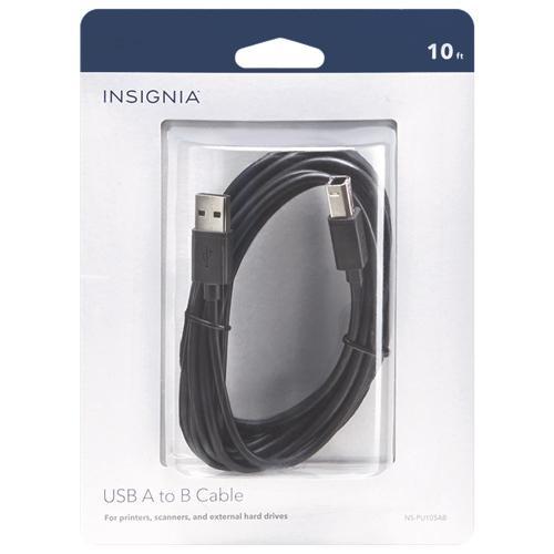 Insignia Cables/Connectors Insignia NS-PU105AB-C 3m (10 ft.) USB A/B Cable (Open Box)