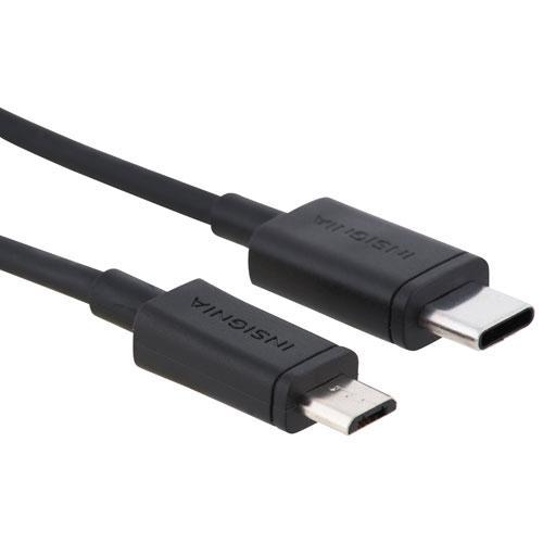 Insignia Cables/Connectors Insignia NS-PU366CU-BK-C microUSB Male to USB-C Male Cable (Open Box)