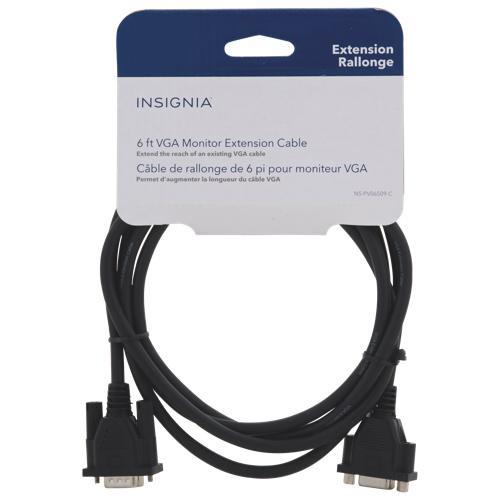 Insignia Cables/Connectors Insignia NS-PV06509-C 1.83m (6 ft.) VGA Extension Cable (Open Box)