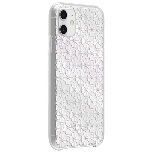 kate spade KSiPH-131-SFPRL new york Flower Pearl Fitted Hard Shell Case for iPhone 11 - White (New Other)